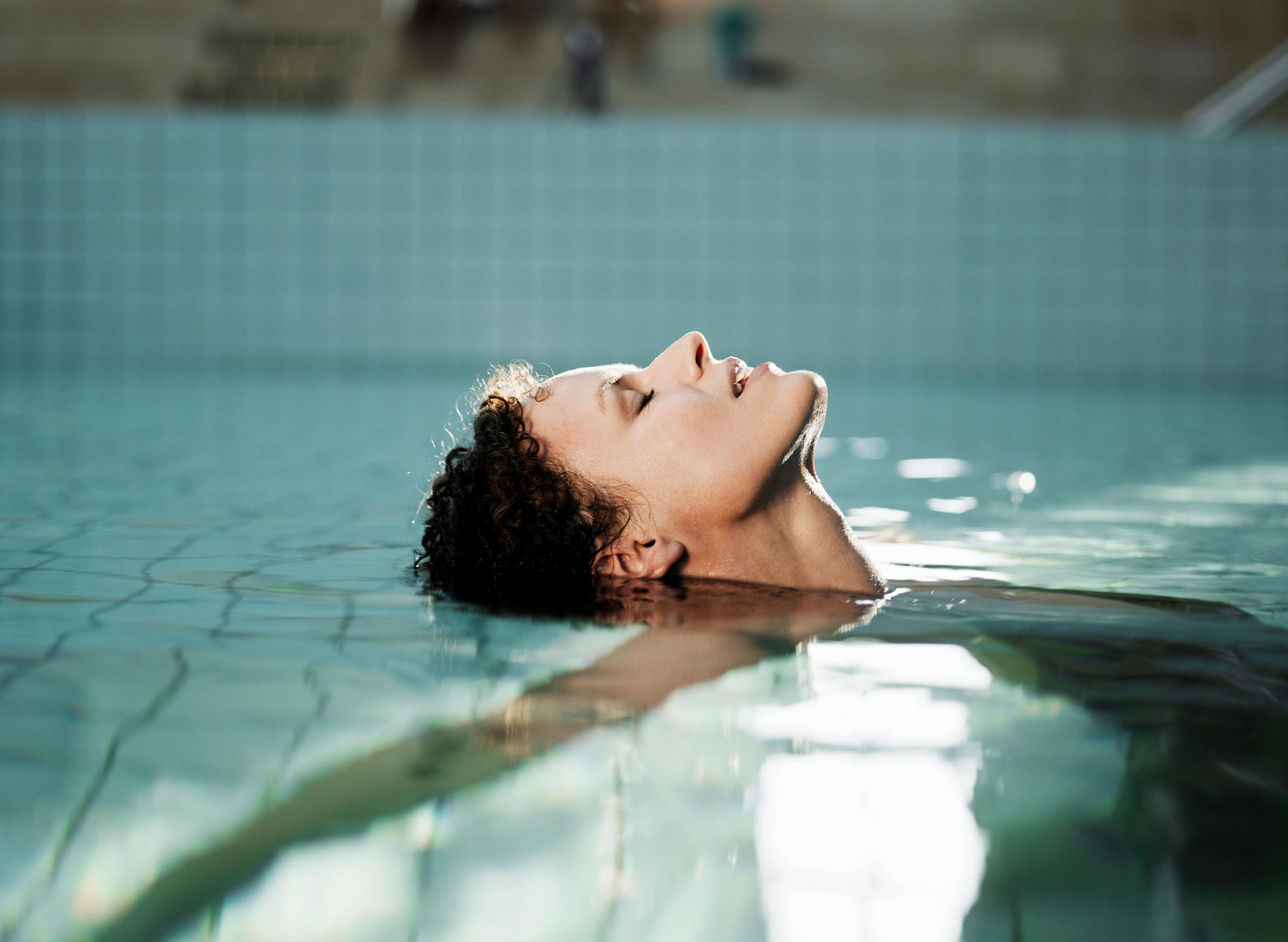 Swimmer in mental health swim workout Vancouver pool