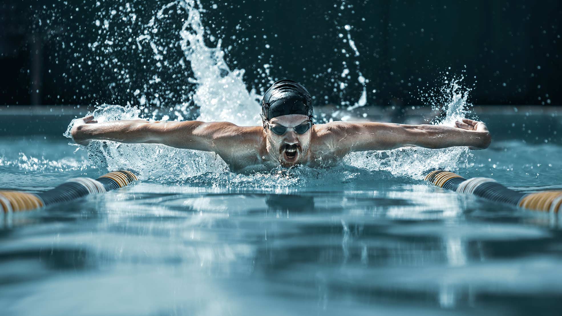 Swimmer doing steady swim weight loss exercises in Vancouver